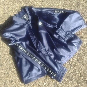 Nike Navy Windbreaker with Logo Accents